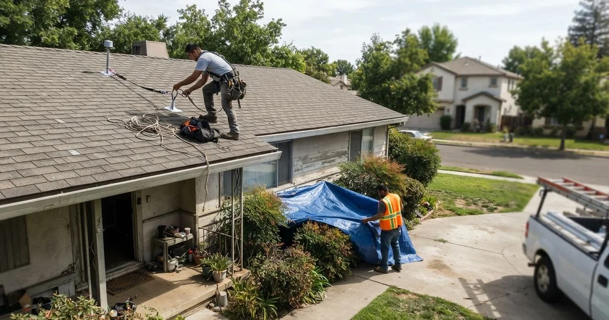 Roof work safety: what a professional crew should do to protect your home